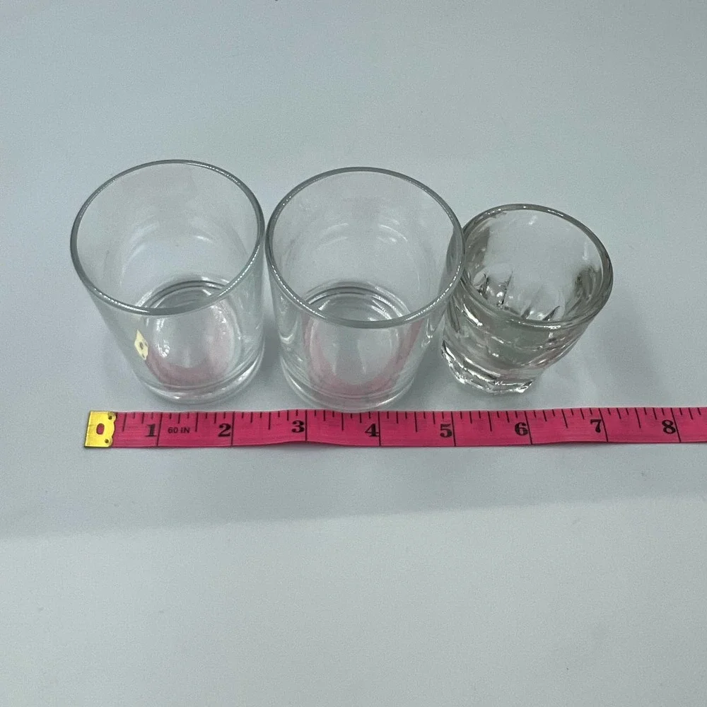 Vintage Thick Shot Glasses‎ MidCentury Bar Accessories Lot 3 Pieces 40 Italy Bar